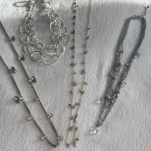 Elegant Silver and Gold Necklace Set